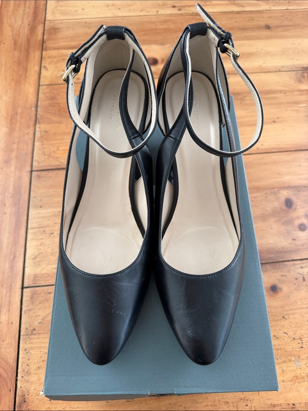 Cole Hahn Wedge with ankle strap size 10